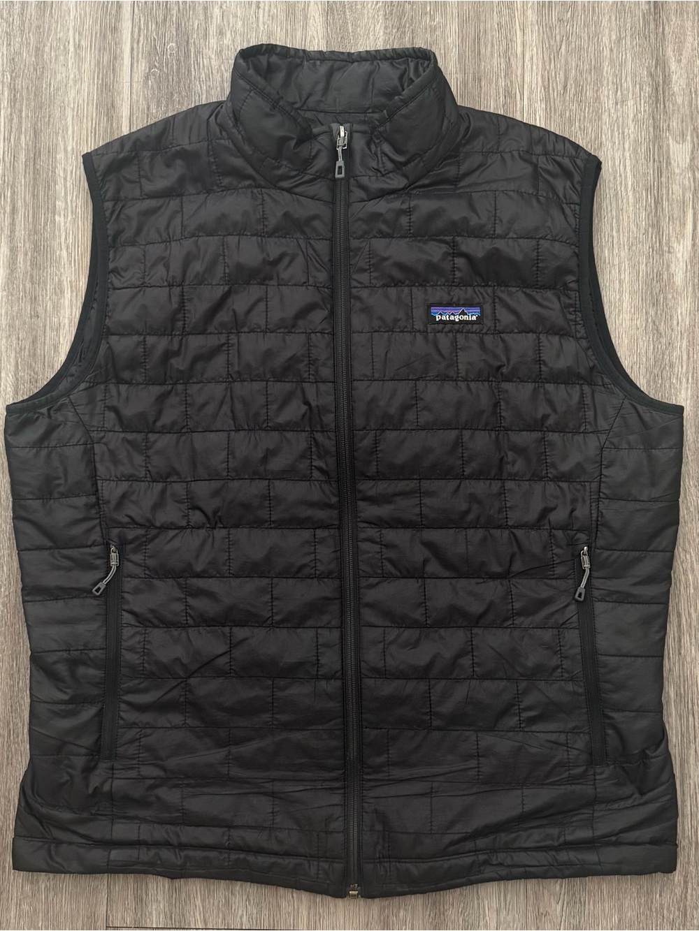 Patagonia Nano Puff Vest Mens Large (Womens XL) Black Puffer Jacket Vest